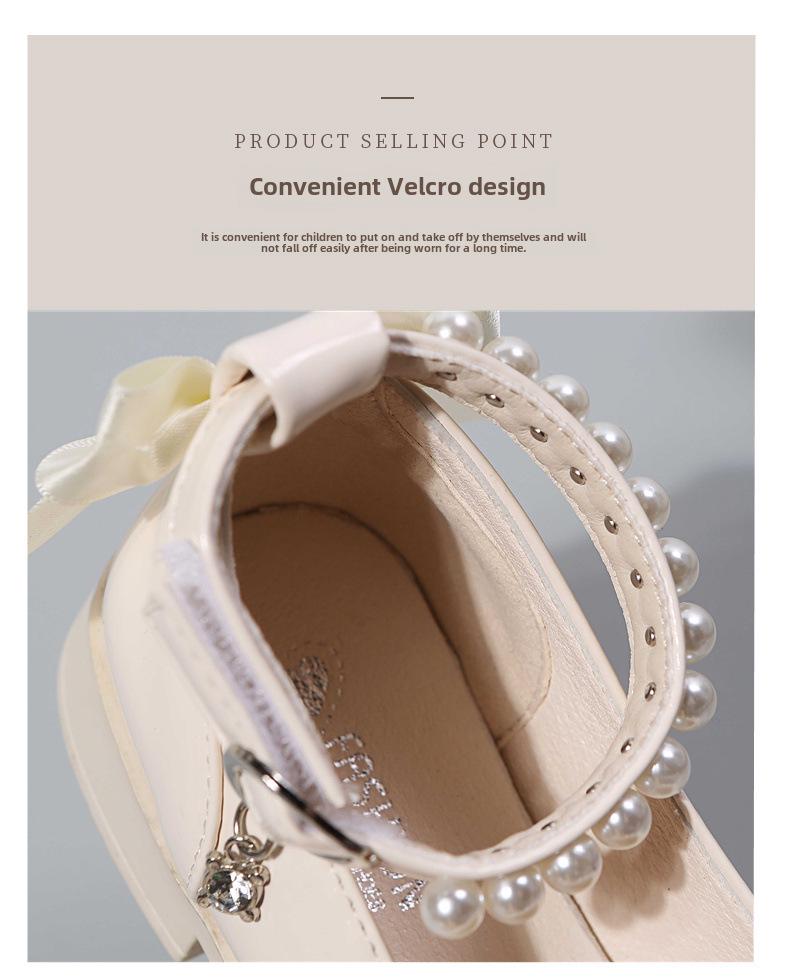 2025 New Korean-Style Girls' Leather Princess Shoes for Spring and Autumn - Soft Sole for Primary School Students