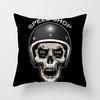 Black Grey Skull Face Living Room Decor Pillowcase Car Halloween Sofa Cushion Cover