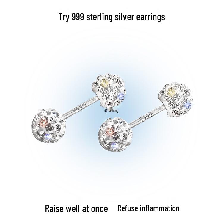 2025 Double Pearl & Diamond Ball Stud Earrings: Women's Cartilage Piercing Jewelry
