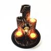Resin Waterfall Fountain for Home Office Feng Shui Relaxation Top Water Feature with Lights Delightful Tabletop Ornaments Gift
