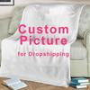 1pc Black Blanket Life of Tree 3D Printed Blanket Flannel Warm Cozy Blanket Home Travel Birthday Gift Chair Sofa Room Decoration