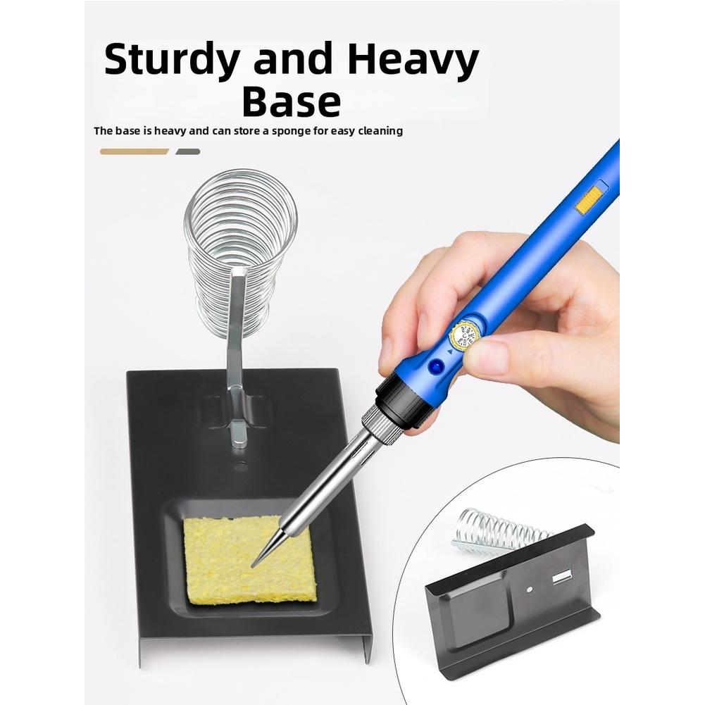 All Metal Soldering Iron Stand with Heavy Base and Spring Holder for Stable and Safe For Welding Tool Placement