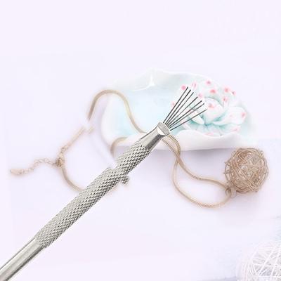 1/2/3pcs Handmade Feather Wire Modeling 7 Pins Sculpting Pottery Texture Brush Ceramics Tool