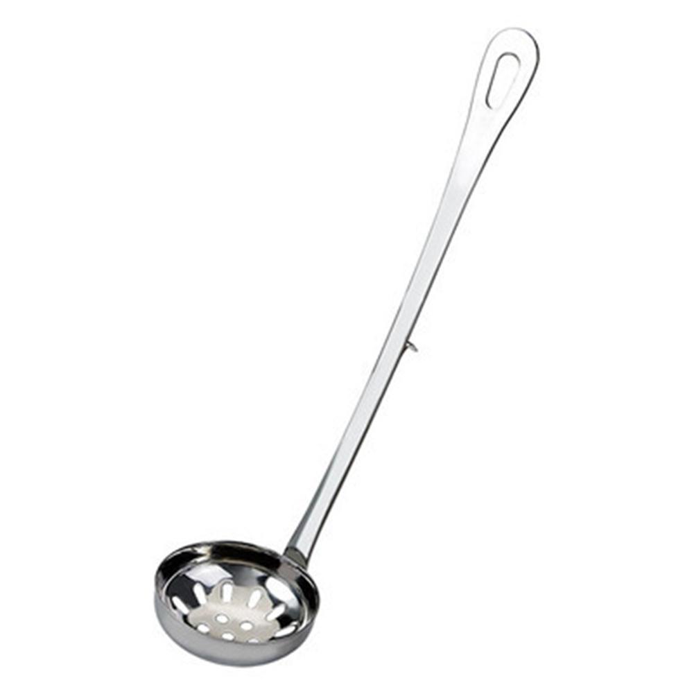 Stainless Steel Colander Soup Spoon with Hook Shell Filter Dessert Long Handle Strainer Skimmer Porridge Spoons Cooking Tools