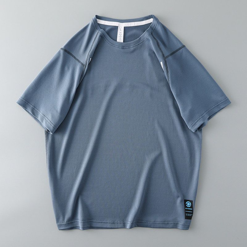 Sweat-Wicking Mesh Breathable Short Sleeve Men Clothing Running Outdoors
