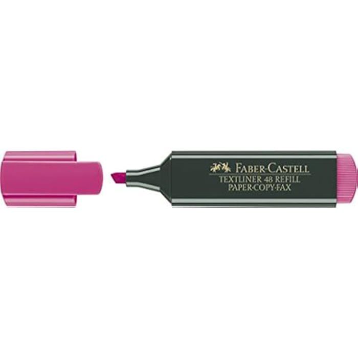 Highlighter Pen - Faber-Castell 48-28 Text Liner - Pink - Pack of 10