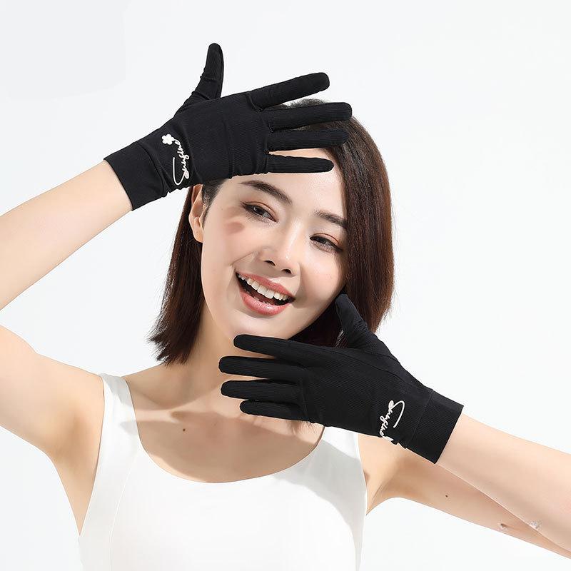 Sonnenhandschuhe für Damen im Sommer Outdoor Kühl und Atmungsaktiv Fahren und Reiten Rutschfest Sport Fitness Laufen Eisseidenhandschuhe