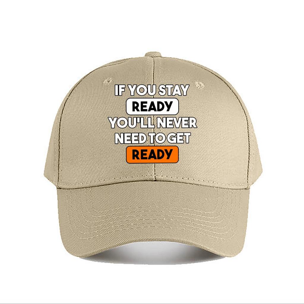 Motivational Ready Quote Wall Art Baseball Cap Fashion Unisex Sunhat Womens Outdoor Sports