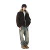 Men's American Retro Fur Collar Cotton Jacket – Trendy Winter Workwear, Thick and Versatile Warm Outerwear for Couples.