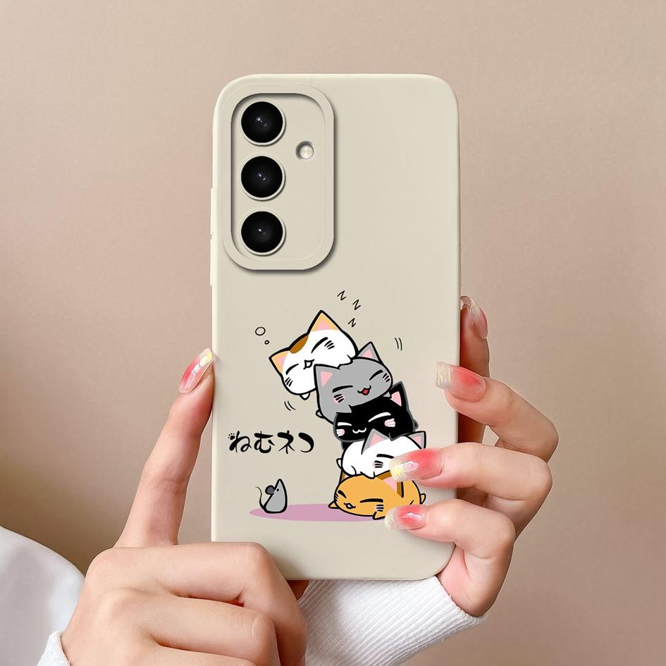Adorabili Custodie per Gatti Per Samsung A56 A26 A16 S25 Plus Ultra F14 A05 A36 A05S Bumper Carino Modello Curativo Silicone Ultrasottile Nuove Cover Durevoli Per Samsung