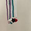 Cool Beaded Heart Choker Necklack Beaded Pendant Necklace Striking Beaded Collar Necklace Perfect Gift for Woman Girls