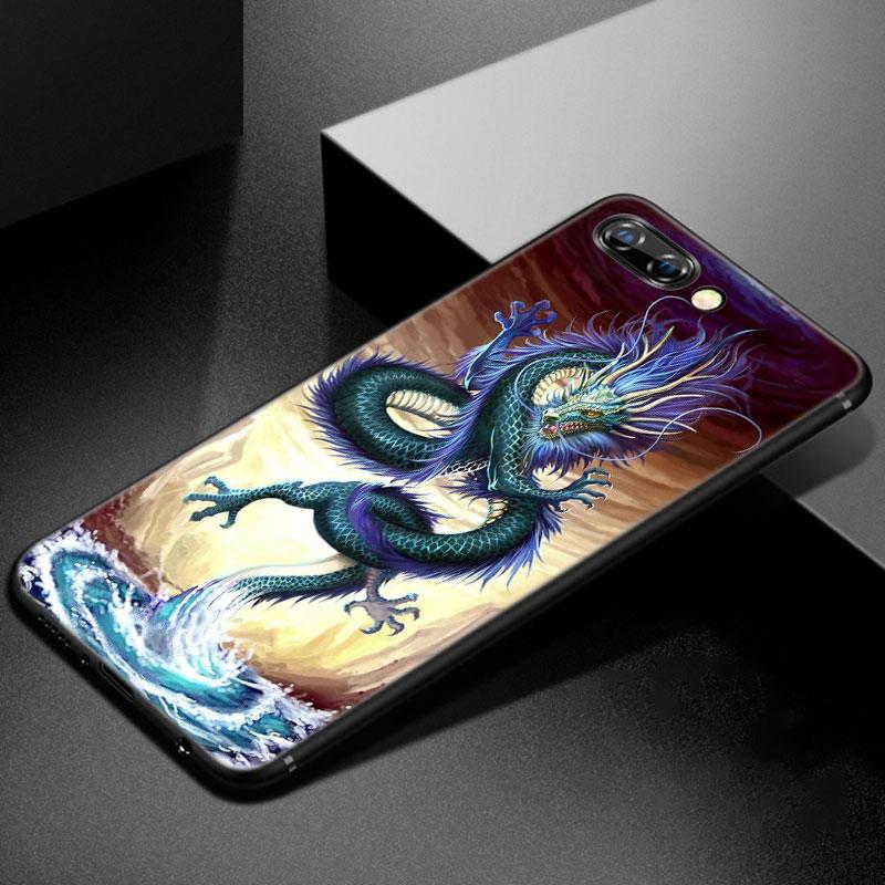 Cartoon Dragon Phone Case For Huawei Honor 7A 8A 9X 20 Pro 8 10X Lite 7S 8C 8S 8X 9A 9C 10i 20i 30i 20E 20S Soft TPU Black Cover