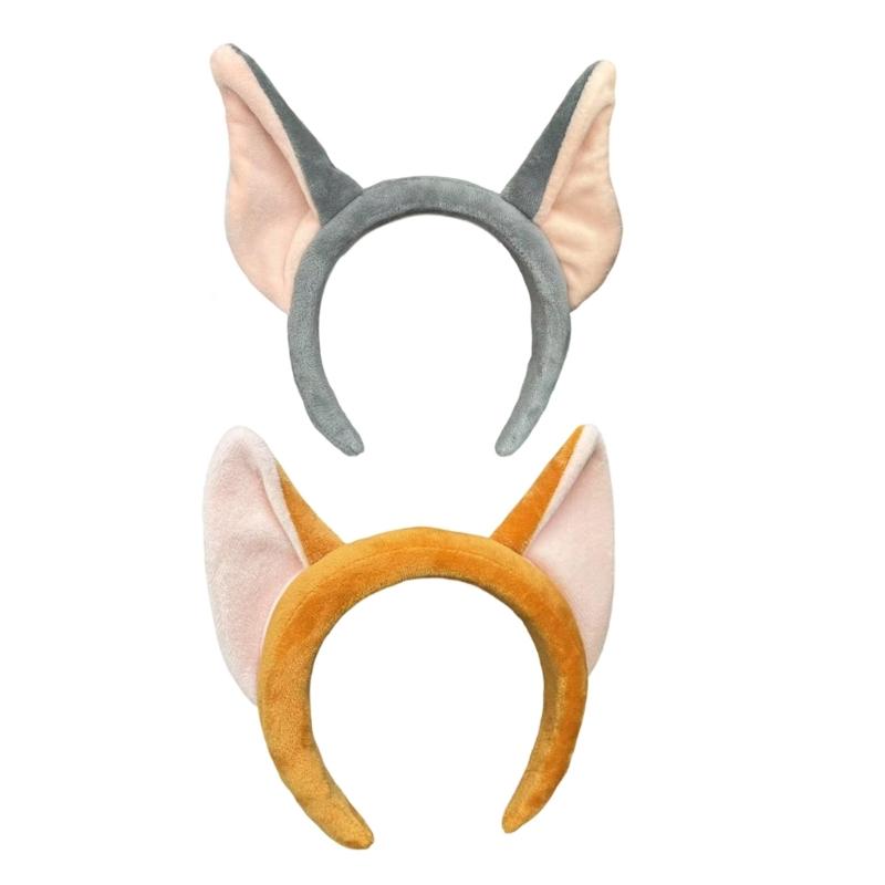 Cartoon Plush Hairband For Theme Park Parties Soft Elastic Furry Hairhoop Party Accessory Kids Adult Costume Decoration