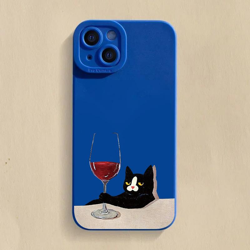 Cute Beer Cat Pattern Silicone Soft Phone Case For Xiaomi Mi 15 14T 13T 12T Pro 14 13 11 Lite NE Poco F6 F5 X5 M6 X7 Pro Cover