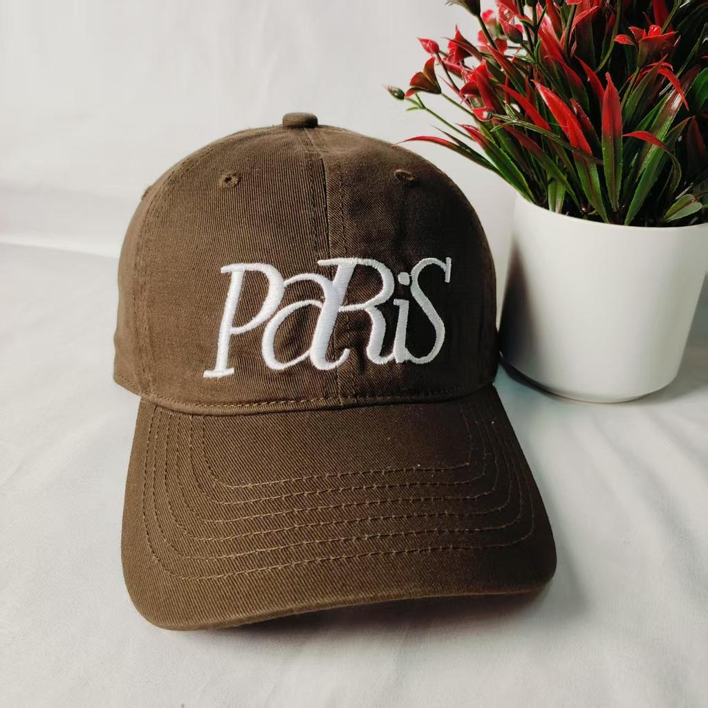 New alphabet baseball caps for men and women, big head circumference in spring and summer, small face, versatile sun hat, peaked cap Paris