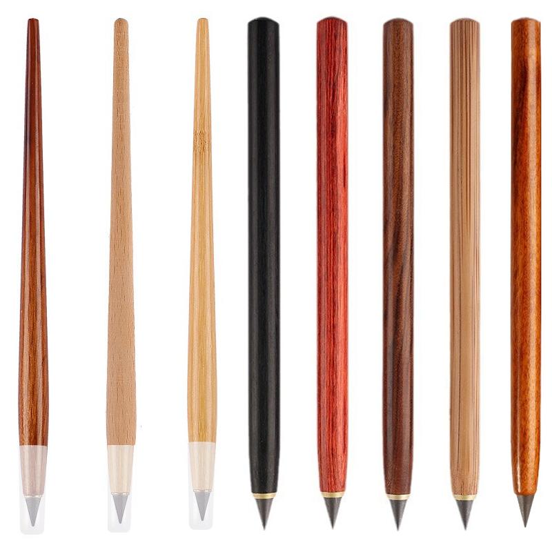 Wooden Eternal Pencil No Sharpening Unbreakable Endless Writing Sketching for Kids Art School Office Supplies Stationery