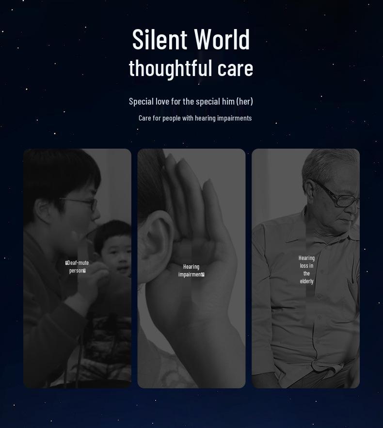 Wireless Battery-Powered Doorbell with Strong Flash, Service Call Button for Hearing Impaired and Elderly, Optional Mute Function.