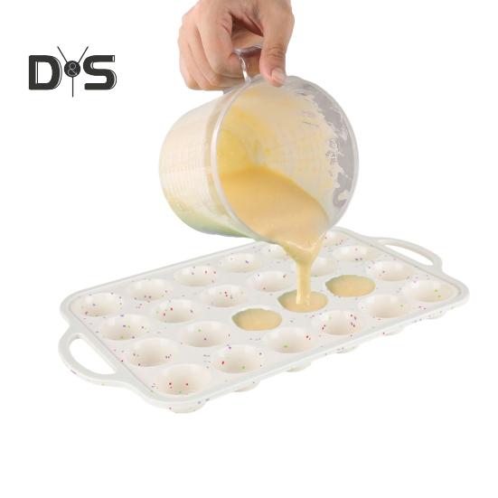 Silicone Cake Mold Non-Stick 24 Cupcake Pan BPA Free Muffin Tray Oven Safe Cupcake Baking Pan Easy Release Kitchen Gadget