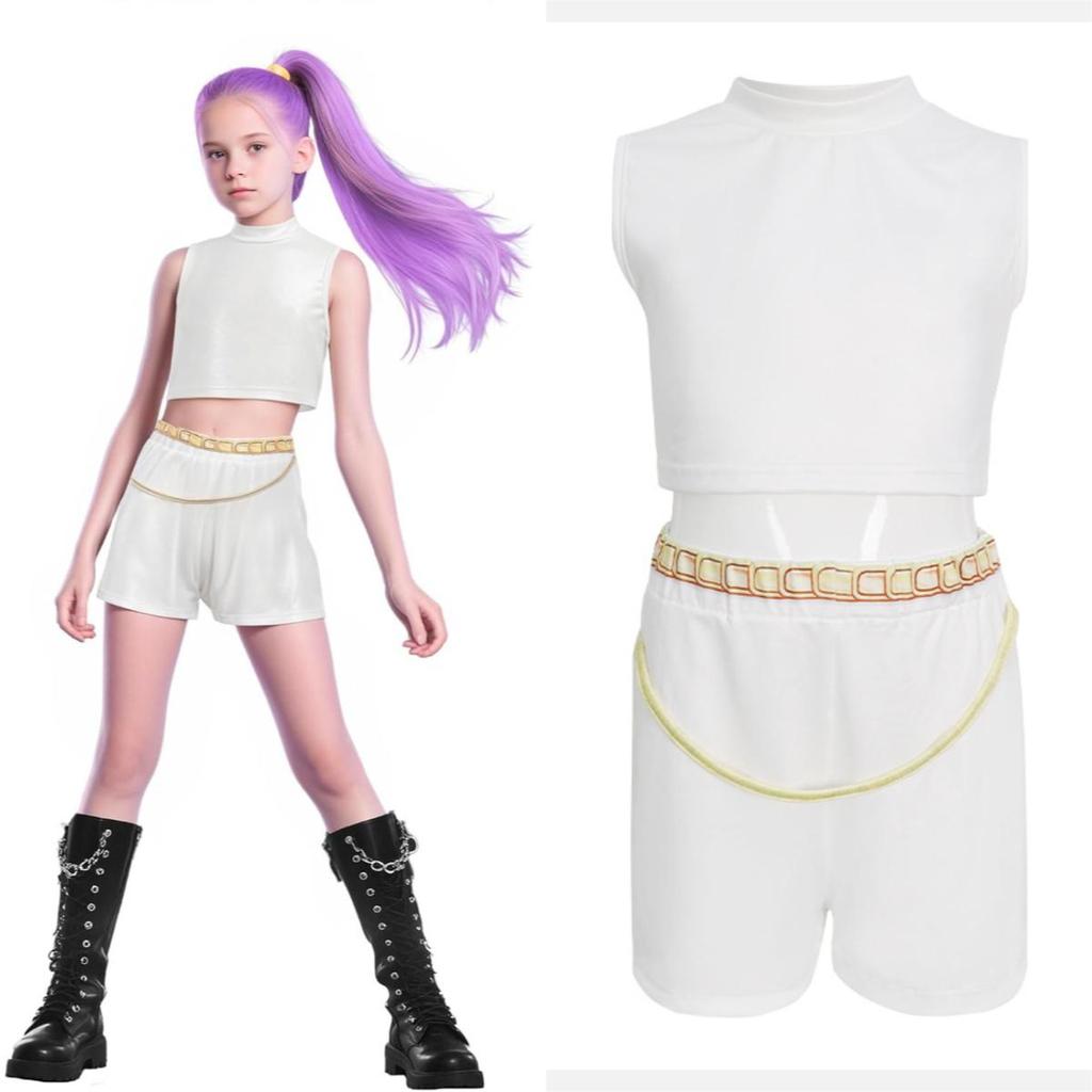 Mädchen Schule Bühnenauftritt Pop-Sänger Karnevalsparty Rollenspielkostüme Kinder Verkleidungsspiel Halloween Cosplay Outfit Anzug Set