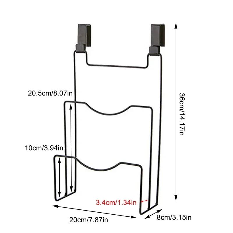 Pan Lid Storage Rack Door Mount Pot Cover Organizer Holder Kitchen Accessories Chopping Board Rack Cabinet Door Storage Shelf