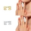 Sterling Silver Sweet Double Layer Star Moon Opening Ring For Women Finger Ring Engagement Wedding Jewelry Wholesale