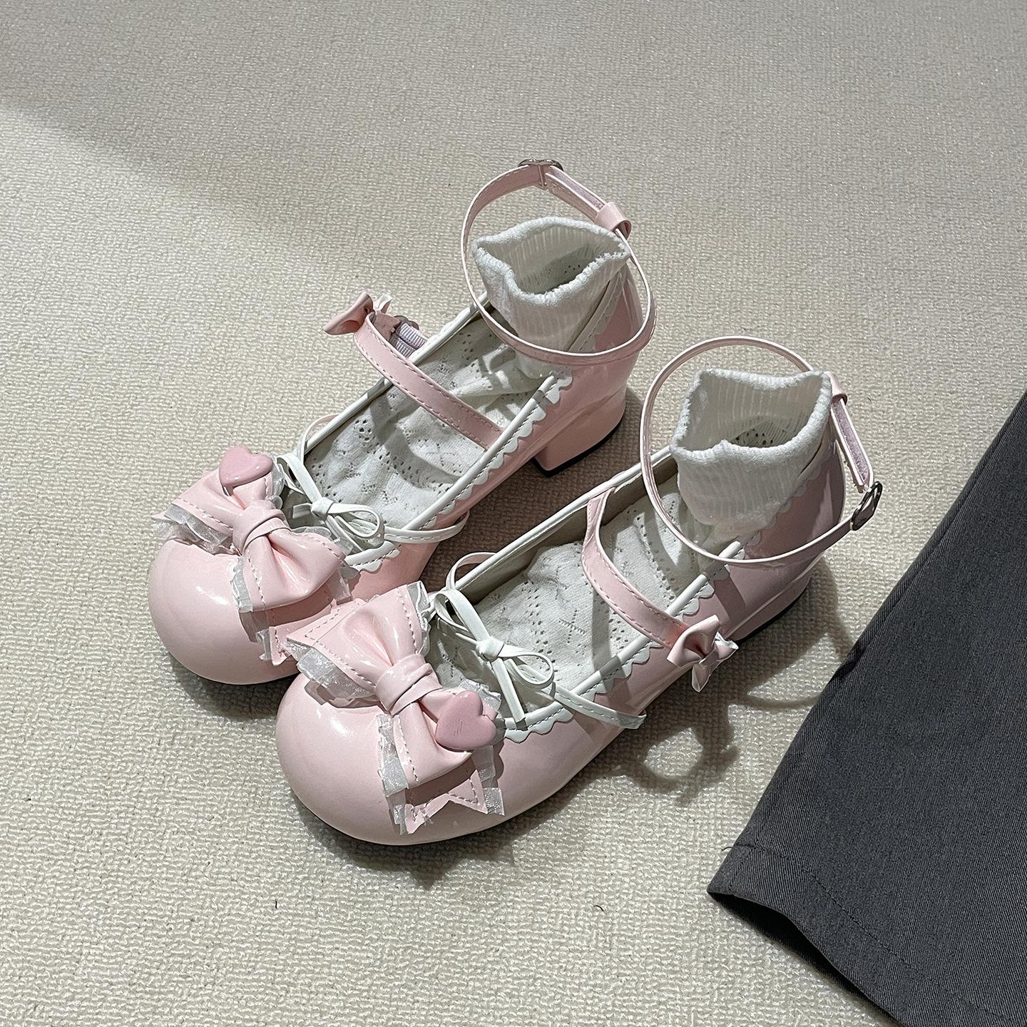 

Туфли-лодочки Queen Fan в стиле ретро, универсальные, французские, с неглубоким вырезом, на толстом каблуке, женские, летние 2025 года, новые, с юбкой, туфли Мэри Джейн 38 розовый