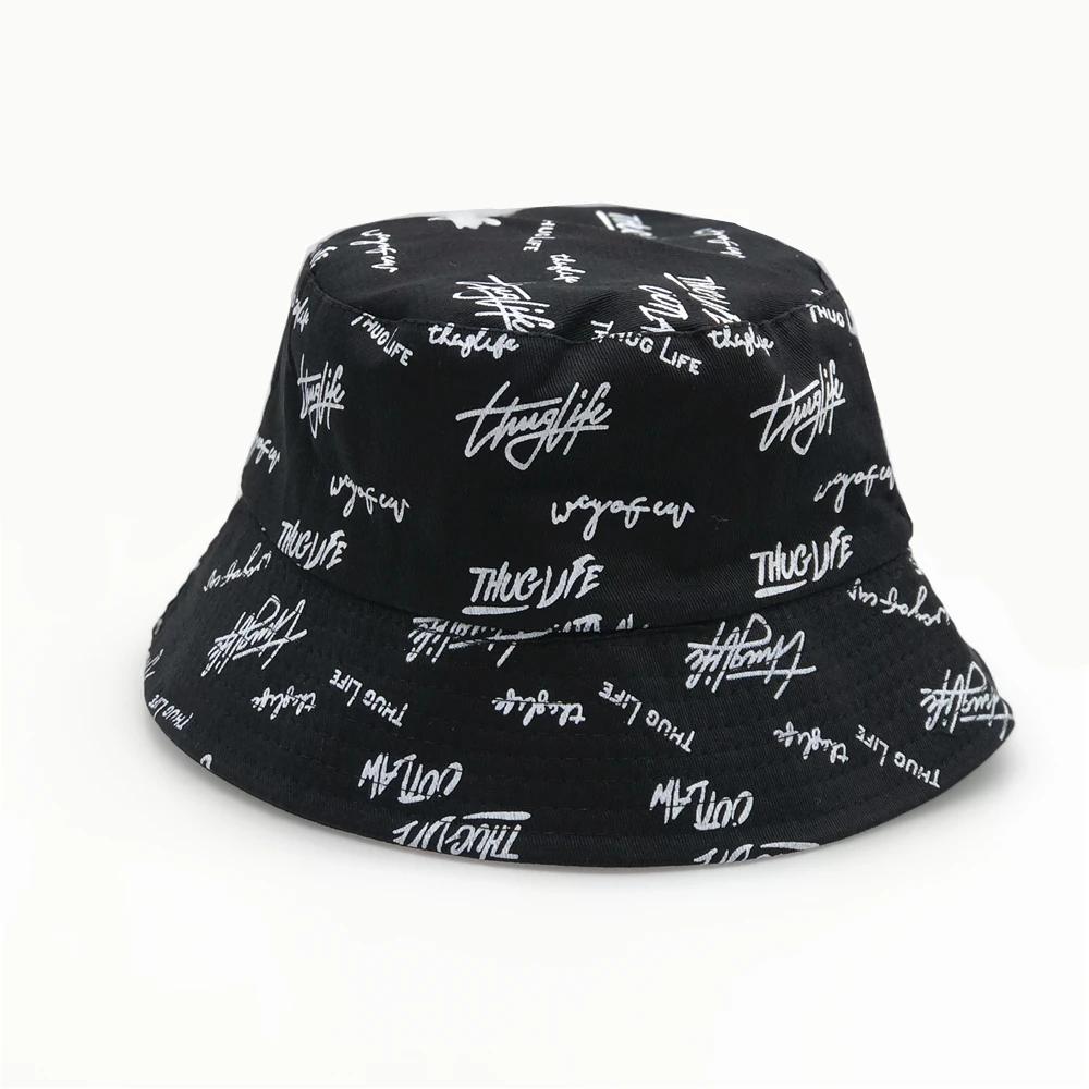 

2025 New Double-sided Fisherman Bucket Hat for Men Women Summer Unisex Fashion Cap чорний