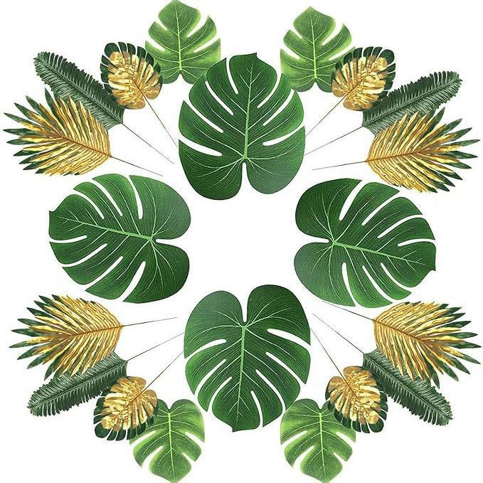 Simulation Turtle Leaf Hawaiian Party Tropical Plant Decoration
