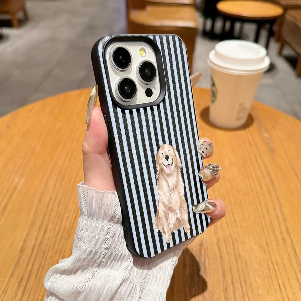 Big Golden Hair Pattern Phone Case For IPhone 17 Air 16 14 15 Pro Plus 13 12 11 Pro Max Shockproof Silicone Phone Cover Fundas