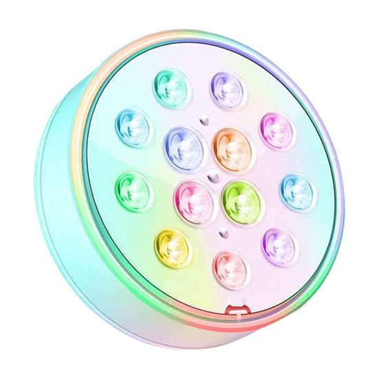 LED Poollichter Set mit Timerfunktion Fernbedienung IP68 Wasserdicht 16 Farben 3 Modi Wiederaufladbare Unterwasser-Poollichter