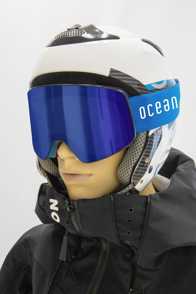 Ocean PARBAT Hiking Dual UV Blue REVO Goggles, Unisex, Lens, Protection, Anti-Fog, Scratch-Resistant, (Blue Lens), OCN-YH6204-1 [Authentic]