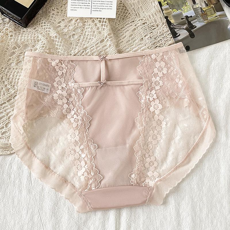 Women's Large Size Lace Comfortable Soft Hip Wrap Antibacterial Close Skin Underwear