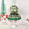 Pet Clothes Christmas Dress Double New Bow Christmas Tree Snowflake Old Man Elk Fan Red Green