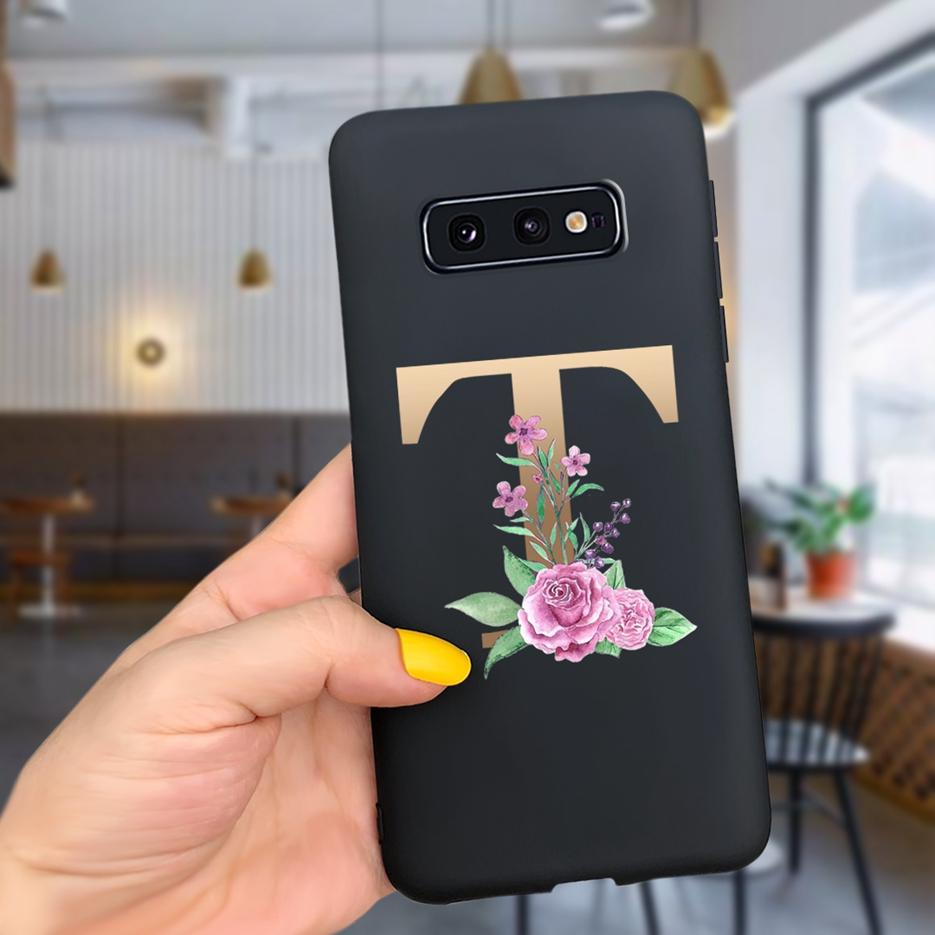 Cute Letters Cover For Samsung Galaxy S10 Plus Case S10 S10e Soft Silicone Phone Back Case For Samsung S10 S10e S10+ Cover Coque