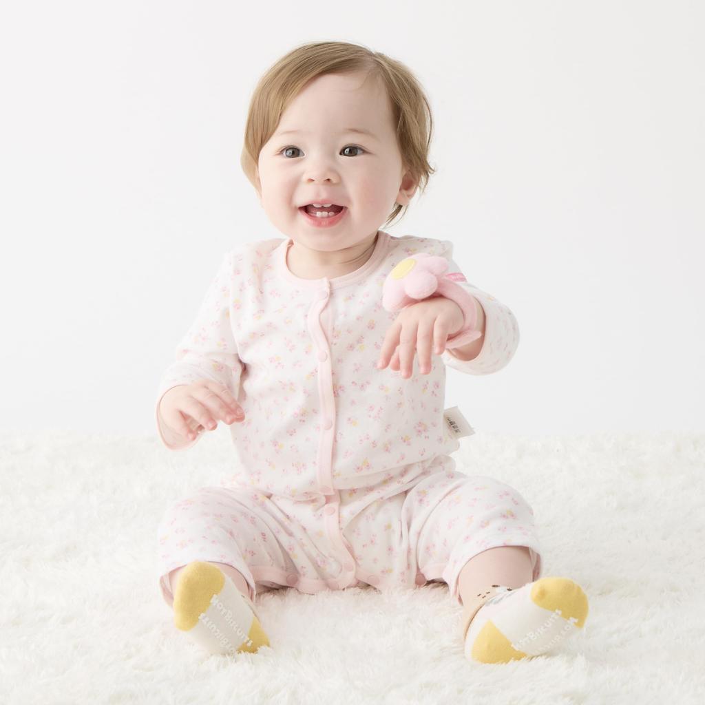 Miki House Hot Biscuits Coverall Underwear, Boys and Girls, Baby, Kids, Children's Clothing, Pink, 80cm, 70-2441-143