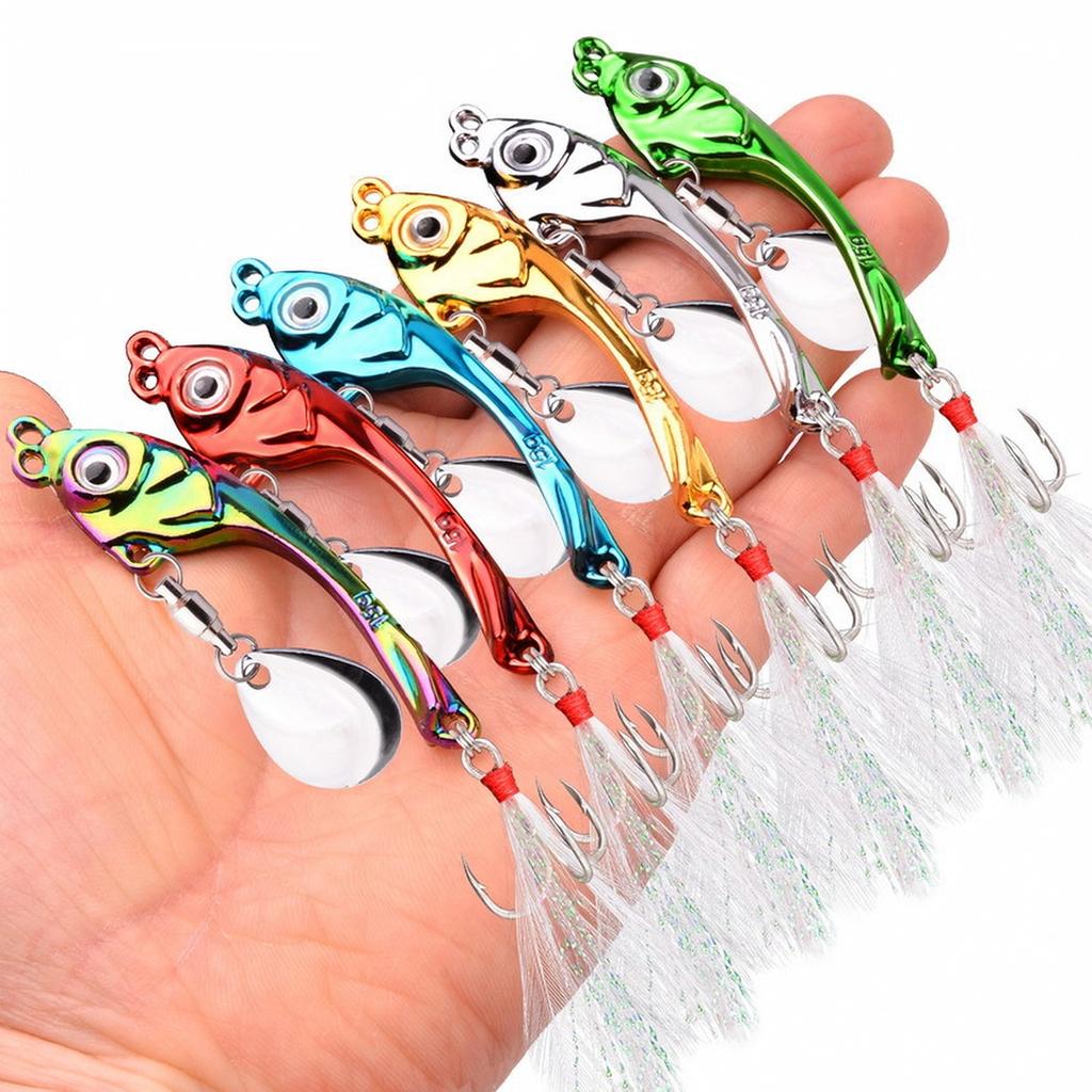 Colorful Alloy Spinnerbait with Long Vibrating Action for Fishing