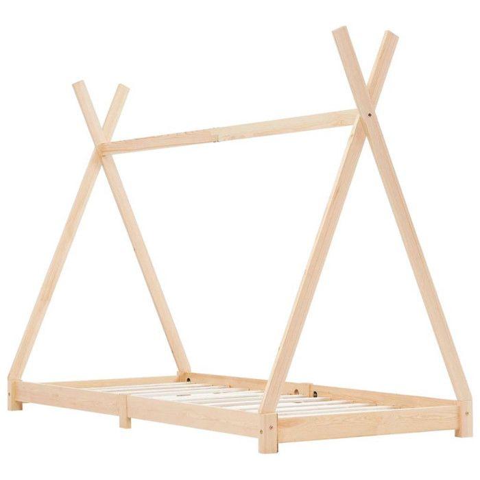 VidaXL Kid's Bed Frames Kid's Cabin Bed Children's Bed Structure House Children's Bedroom Interior 90x200 Cm 283357