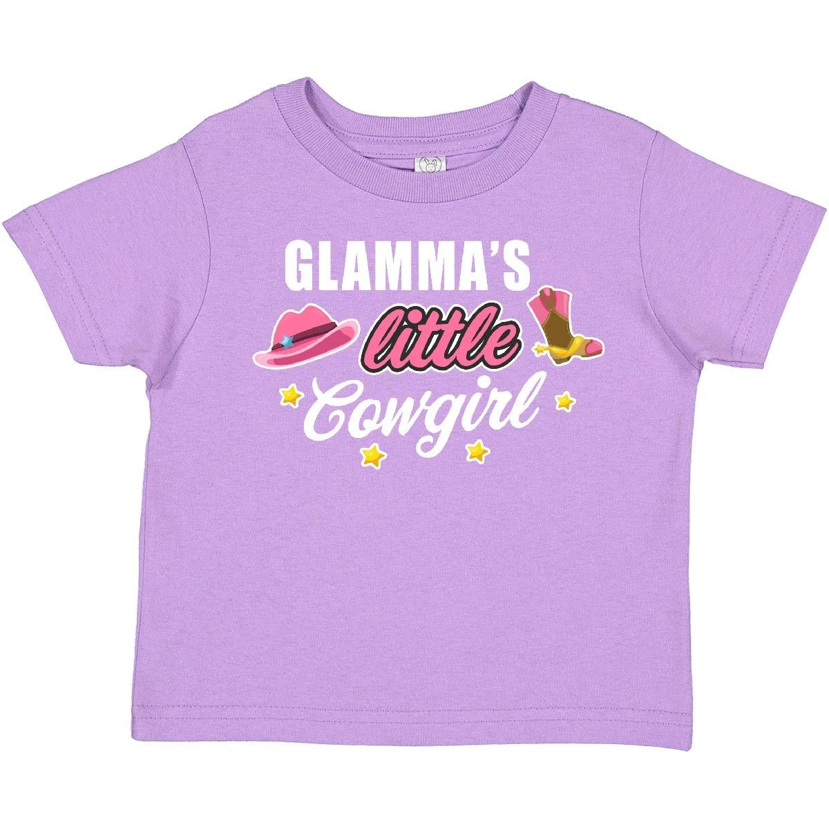 

Inktastic Glamma s Little Cowgirl With Cowgirl Hat And Boots Toddler T-Shirt Kid 150