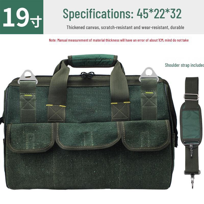 Durable Canvas Tool Bag – Multifunctional Electrician and Repair Shoulder Bag