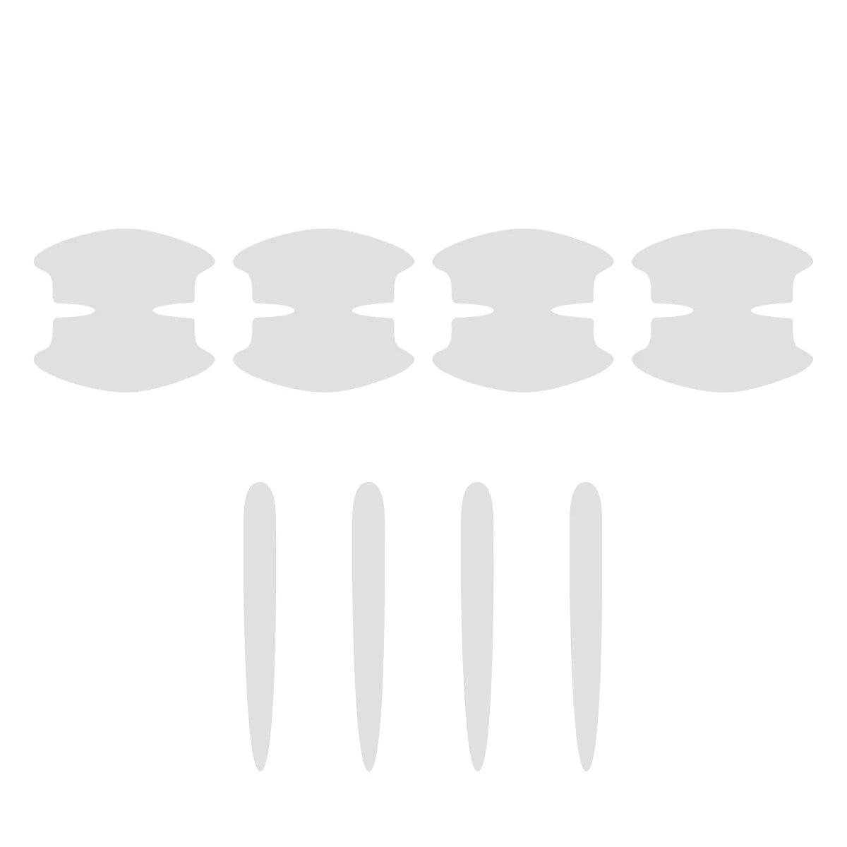 

8Pcs TPU Car Door Handle Bowl Scratch Protection Sticker - Clear Paint Surface Protective Film