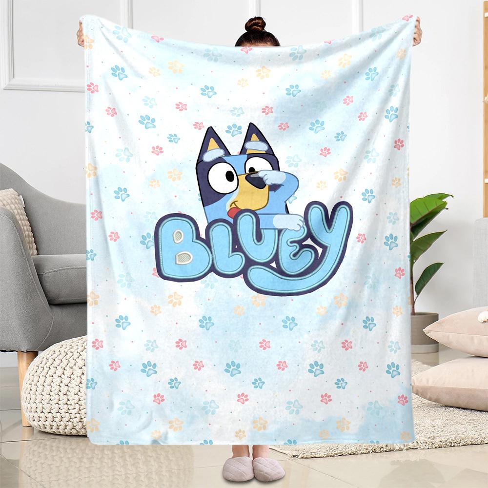 Bluey Family Adventure Blanket Soft Warm Cozy Suitable for Bed Office Chair Bedding Four Seasons Universal Modern Style Gift for Travel Home Birthdays