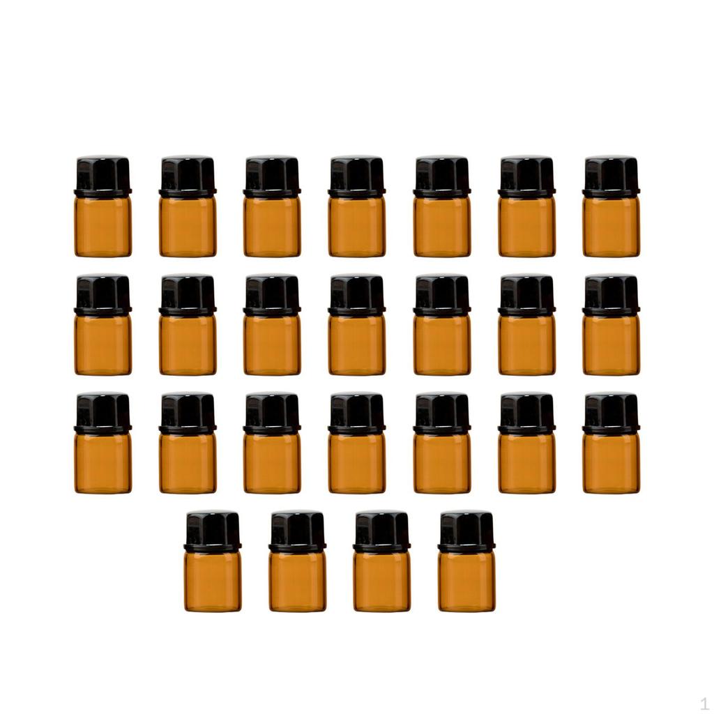 25 Pack Refillable Liquid Bottles Storage Containers Reusable Portable for Oils