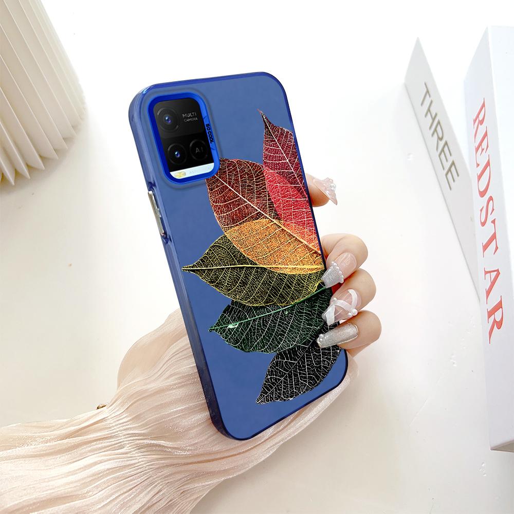 Painted Pattern Colorful Sliver Double Sided Hard Shell Shockproof Anti-fall Phone Casing for Vivo