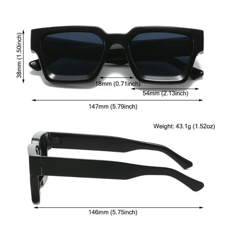 Fashionable Thick Frame Sunglasses Trendy Square Retro Ins Style Women Sun Glasses UV400 Protection