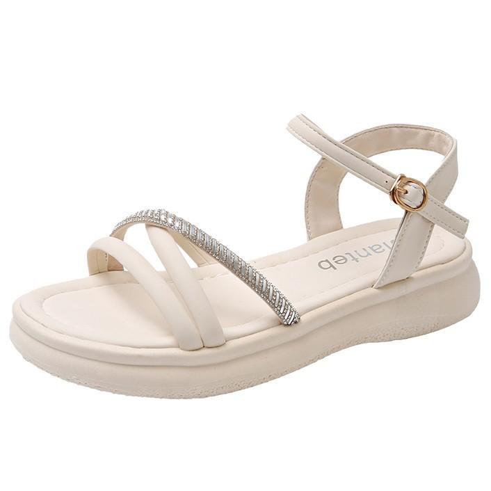 Sommer Scheiß tragen Mode mit Rock neue flache Sohle rutschfest weiche Sohle Umstandssandalen Damen 2025 Gefühl auf Sportsandalen zu treten