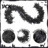 Haunted House Party Decorations Black Halloween Garland, Spooky Artificial Cedar Vine for Mantel Fireplace, Realistic Twisted Bionic Branch
