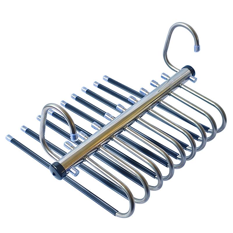 Teleskopowy Składany Wielowarstwowy Wieszak na Spodnie – Magiczny Klips do Przechowywania w Szafie