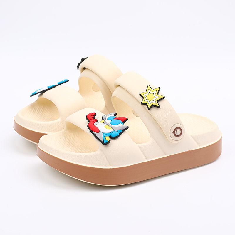 Flexible Soft Eva Boys Summer Slippers Trendy Nonslip Indoor Sandals For Kids In Fun Cartoon Designs