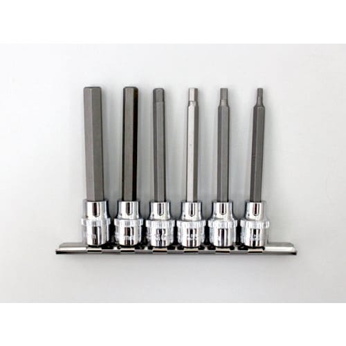 Tools Island TH518 Hex Bit 3/8" (9.5mm) 9.5sq Hex Bit Socket Set, Long