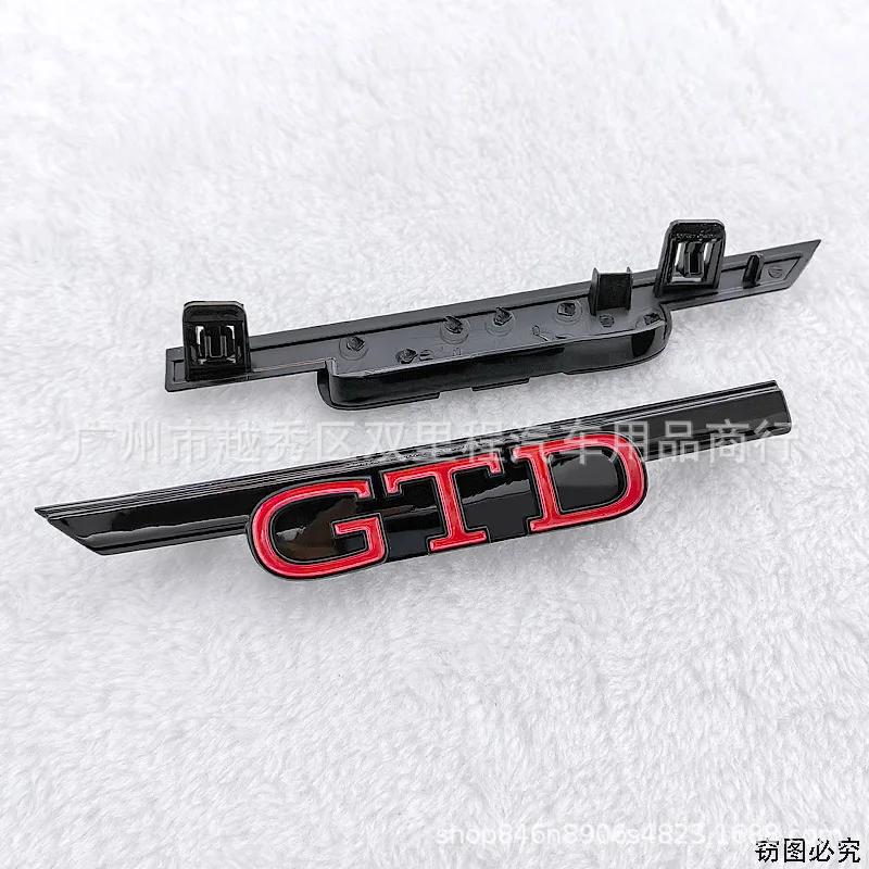 

2026 Hot For VOLKSWAGEN VW 1pcs ABS GTI GTD Logo Car Front Hood Grille Replacement Badge For Volkswagen VW Golf 8 Rline GTI Polo
